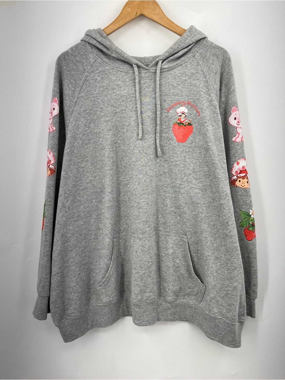 Torrid Gray Strawberry Shortcake Hoodie 3X 0906 plus size heather gray graphic - Picture 3 of 10